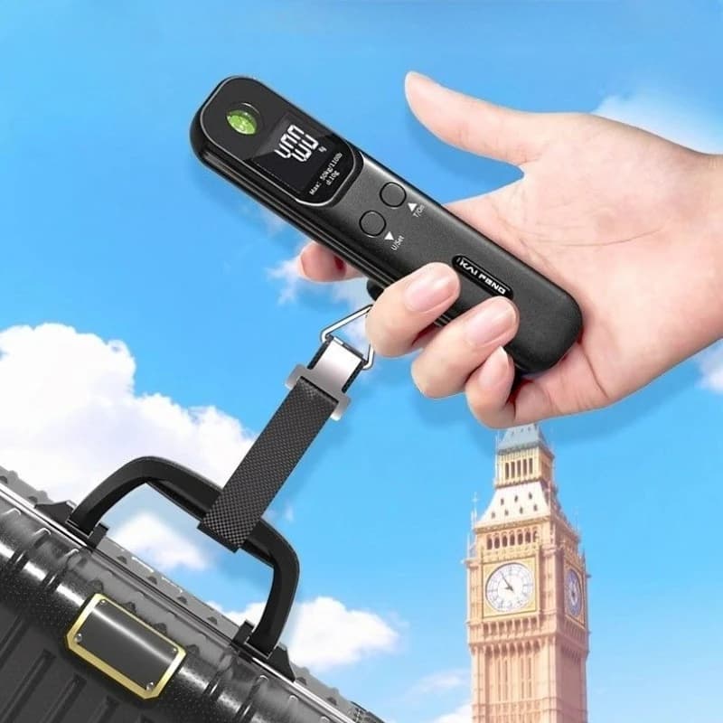 LCD Digital Luggage Scale 50kgPortable Electronic Scale Weight Balance Suitcase Travel Bag Hanging Precision Pocket Scale New