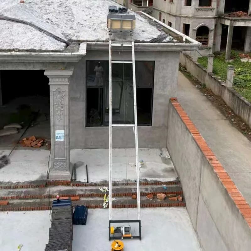 Slope Type Solar Panel Lift Small Tile Roof Special Glazed Tile Steel Door Window Loading Automatic Turning Elevator
