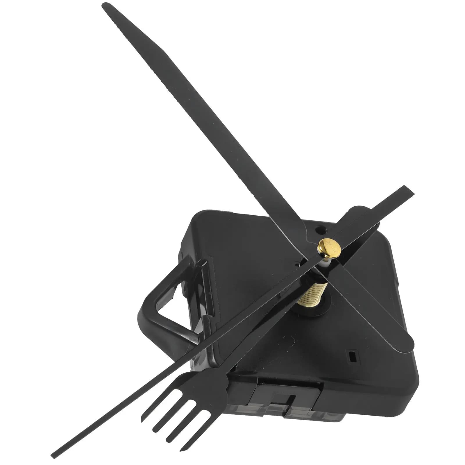 Kit for Mechanism Clock Quartz, Movement in Wall with Tree Corto, Lancette Lunghe, Black Parts