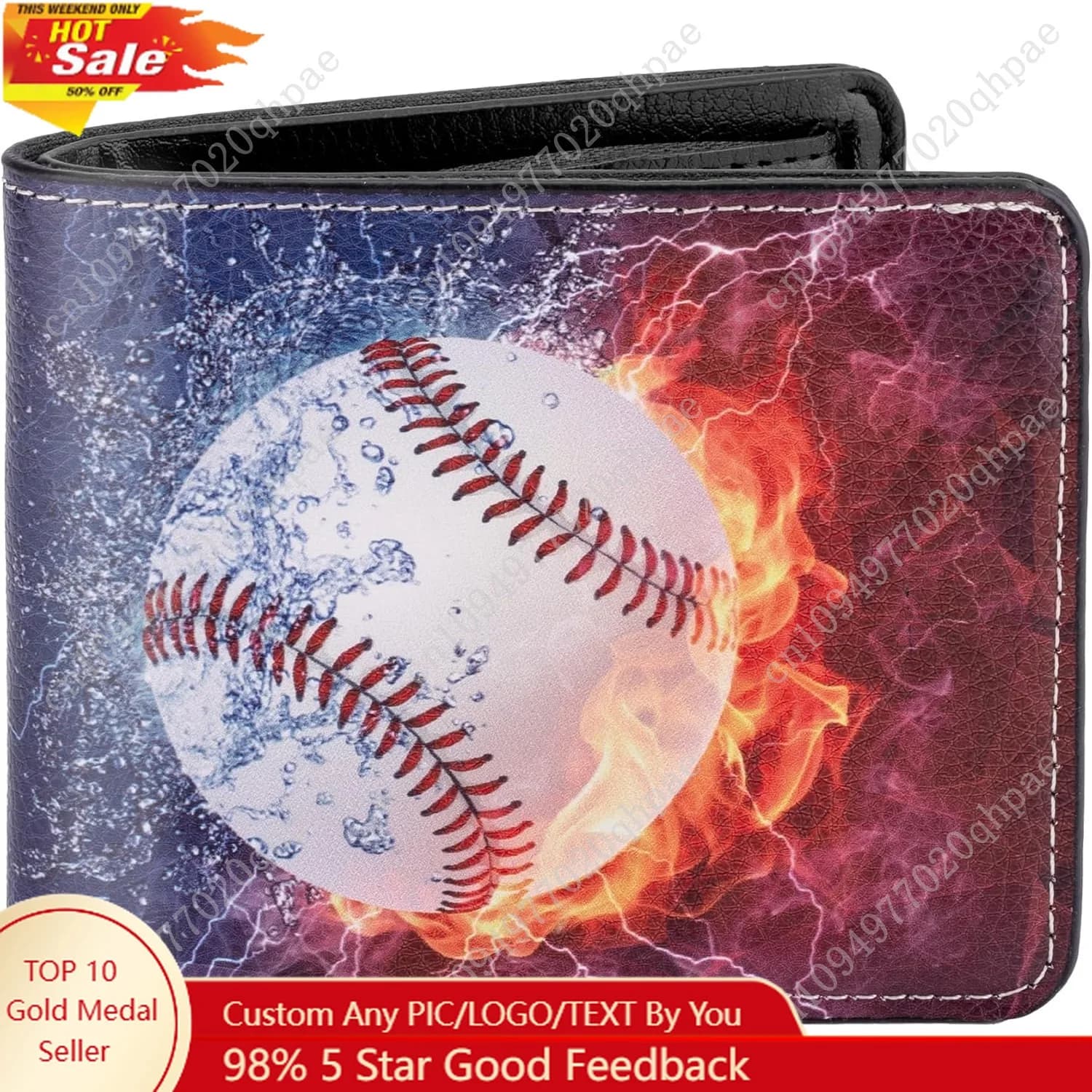 Portafoglio per bambini per ragazzi, regalo di compleanno per 5 6 7 8 9 10 11 12 anni Ragazzo, divertente portafoglio da baseball Bifold Portafoglio per ragazzi con blocco Rfid