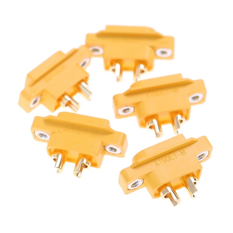 5 connettori maschio XT60 AMASS XT60E-M montabili per drone RC FPV Racing con scheda fissa