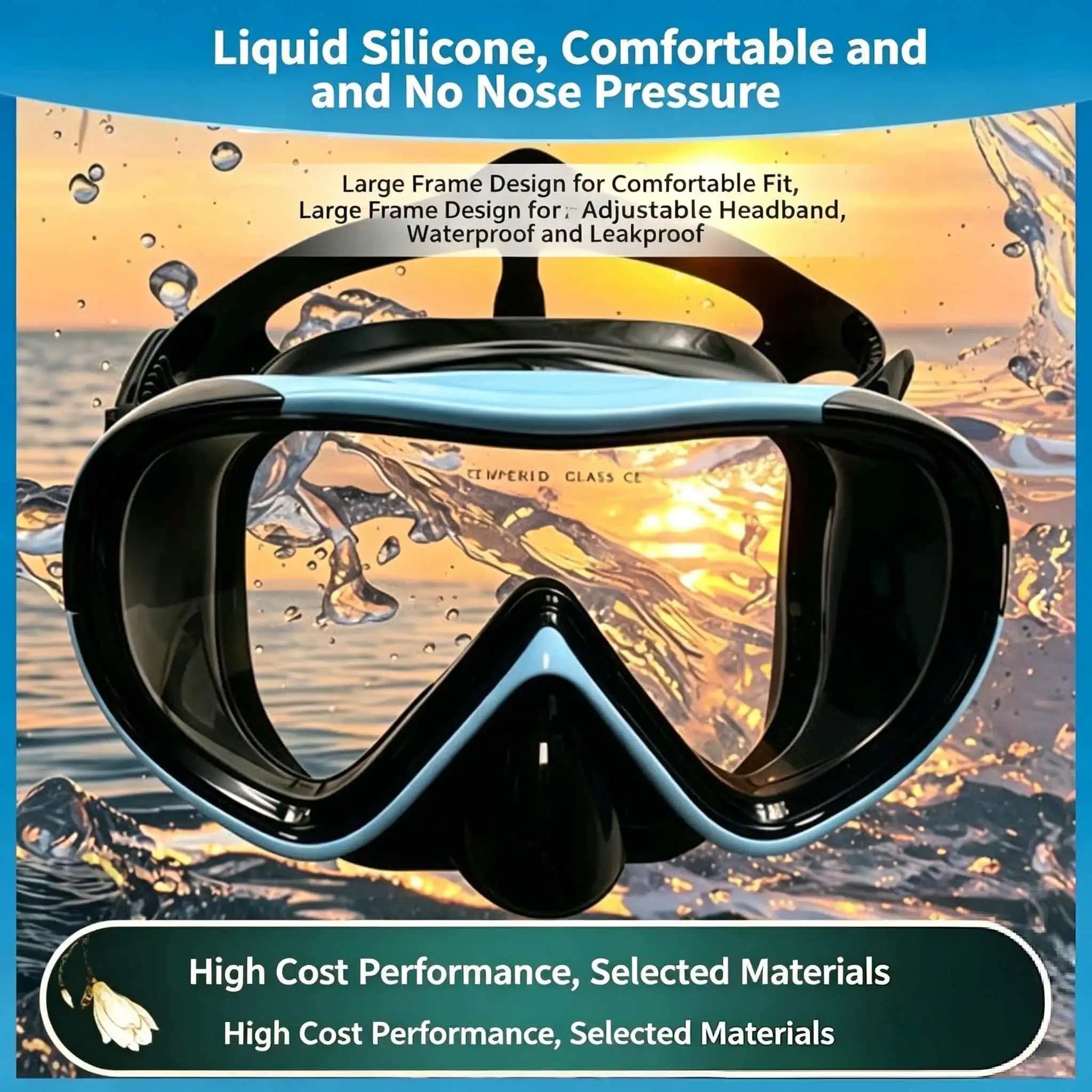 New-Style Cross-Border Swimming Goggles, High-Definition Diving Goggles, Adult Snorkeling Masks, Freediving Equipment