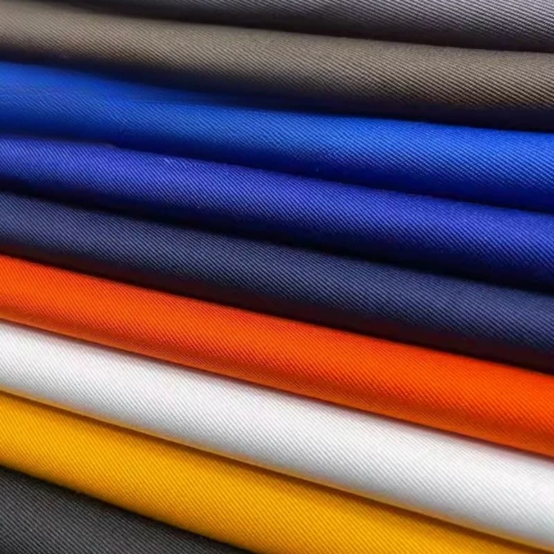 L100cm X W150cm Poly Cotton Twill Fabric for Work Uniform Chef Apron Bed Sheet Durable Blue Textile Kitchen Restaurant Supplies