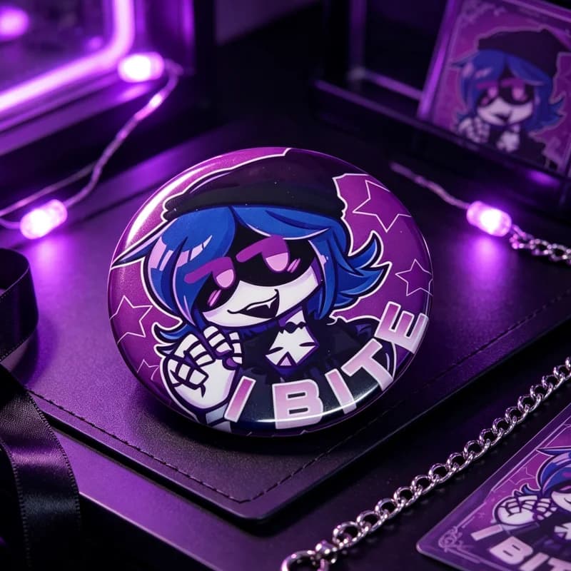 Uzi Doorman Murder Drones Pinback Button Handmade Anime Character Badge Itabag Decor Cosplay Accessory Cute Collectible Pin Gift