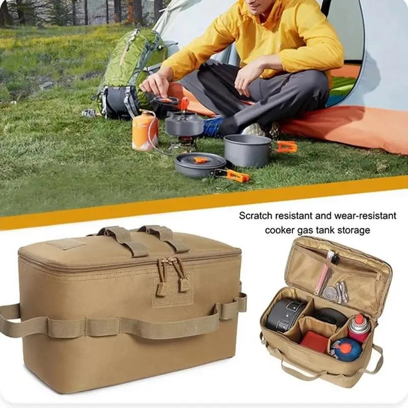 Foldable camping bag Transport bag for pots Water resistant Foldable outdoor camping Mat Kitchen utensils
