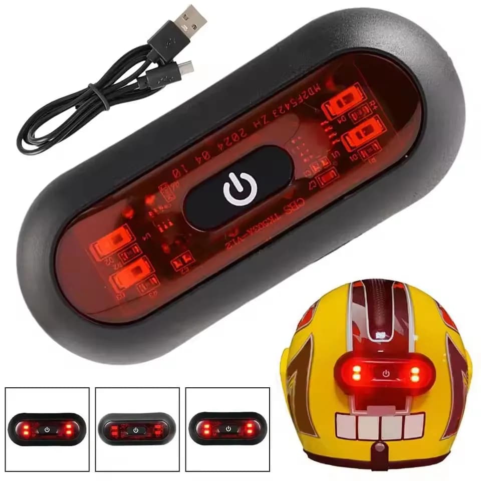3 pcs bicycle helmet light rechargeable led light rear lights safety bike accessories helmet motorcycle USB helmet light wholesale