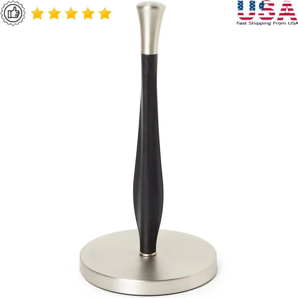 Porta asciugamani di carta autoportante con base ponderata Design antiscivolo Facile da strappo con una sola mano Rotoli standard Accessorio da cucina