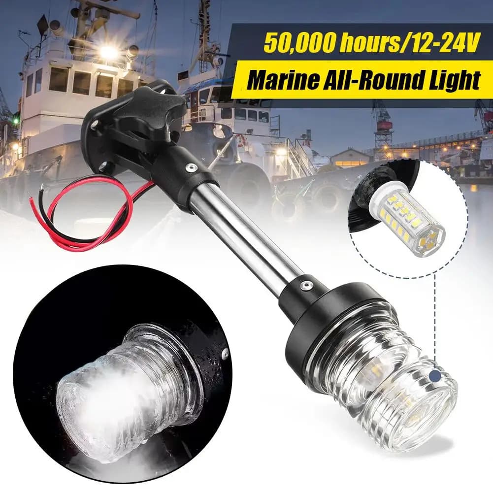 Lampada circolare da 360 gradi LED 9/12 pollici Luce di ancoraggio Luce di poppa per barche Luci di navigazione marine impermeabili per barche L1M1