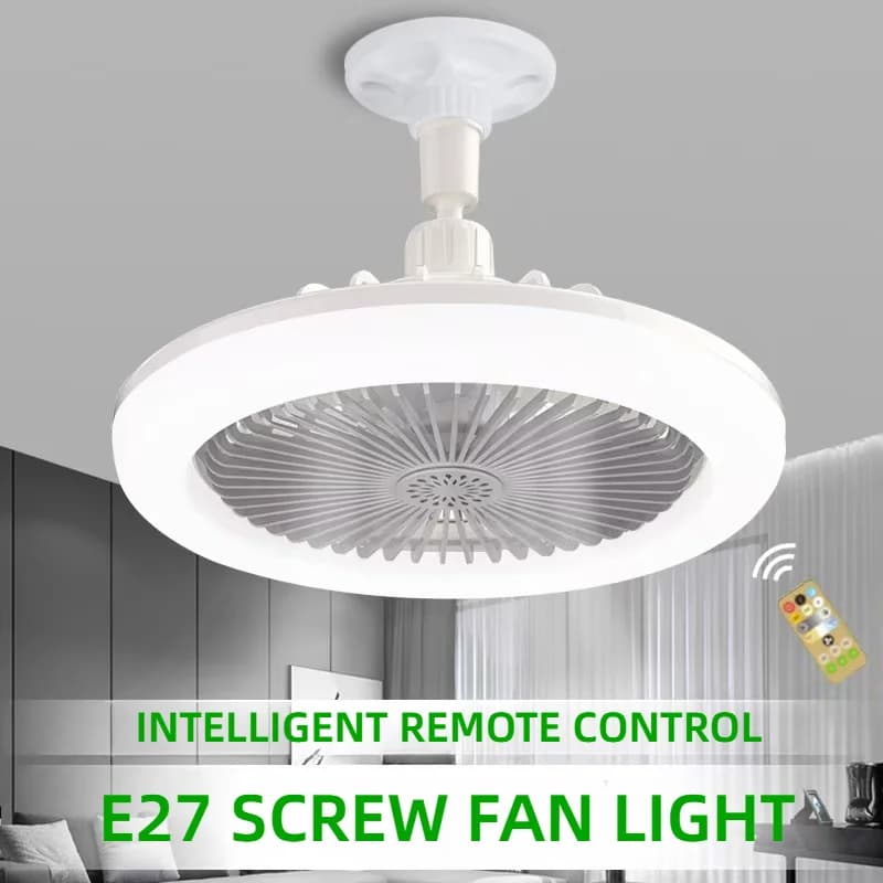 3 In1 Swivel Ceiling Fan With Remote Control Lighting Lamp E27 Base Lighting Converter Bed Lighting Living Room Miflame