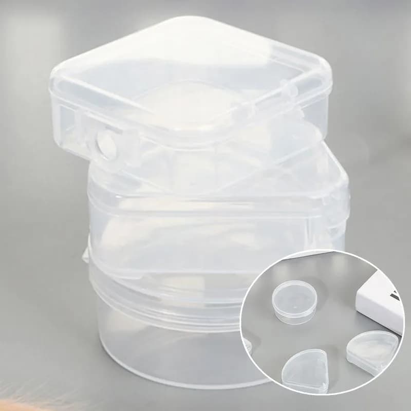 10 Pieces Plastic Custodies for Spugnette Transparent Makeup, Cosmetic Bags Travel Laptops, Containers for Makeup