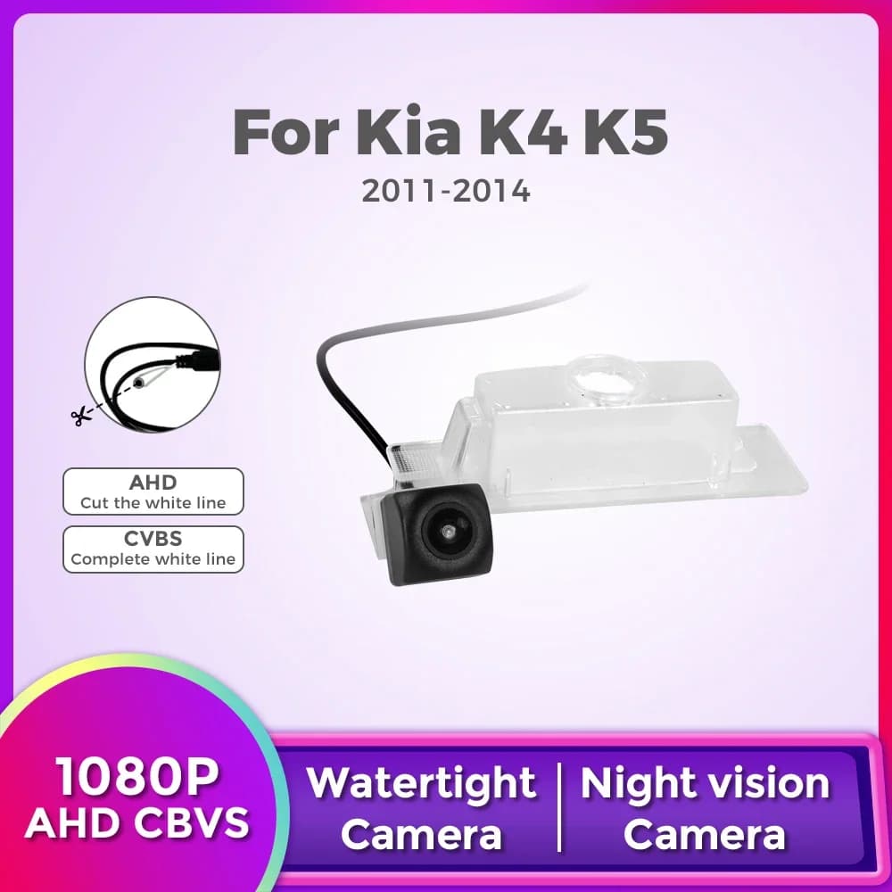 170 ° Telecamera Posteriore 1080P per KIA K5 K4 KX5 OPTIMA Lotze 2011 2013 2014, Visione Notturna 12V per Retromarcia