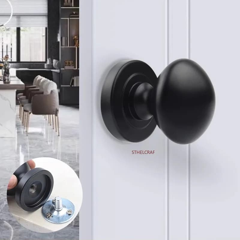 Maniglie per porte della stalla in lega di zinco Porte in legno per camera da letto interna Maniglie rotonde a foro singolo Manopole per cassetti per porte dell'armadio Ferramenta per mobili