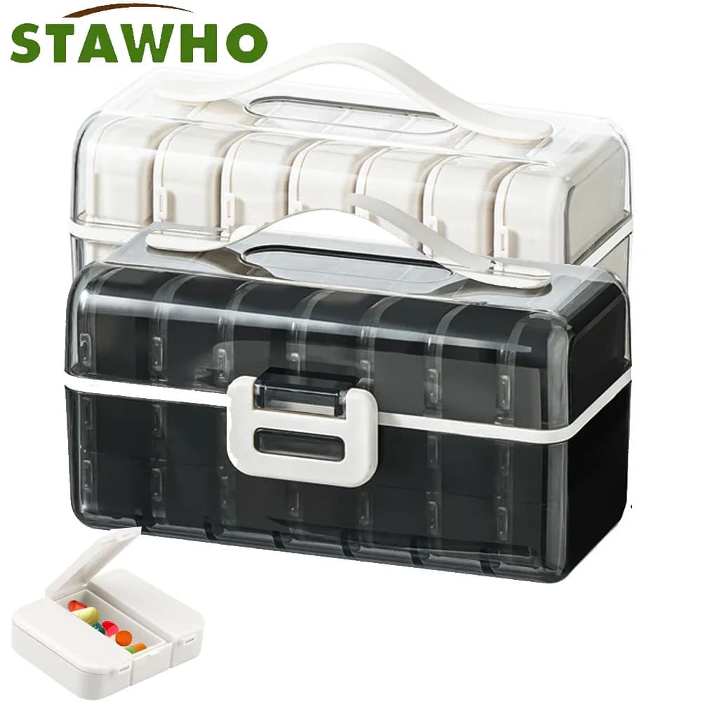 1 week table holder 3X per day, 7-day pill holder 3 times, for travel pills/vitamin/bird bird/medications/supplements