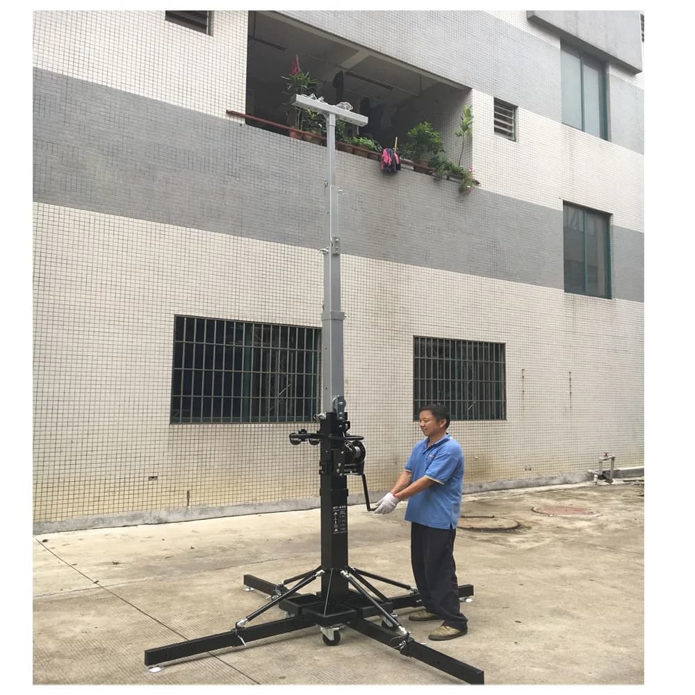 Hand Crank Portable Lighting Truss Lift/manual Light Lift/telescopic Light Tower