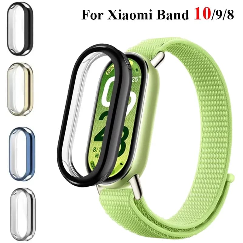 Custodia per Xiaomi Mi Band 10 9 8 NFC Smartwatch Protezione schermo Telaio paraurti per Xiaomi Mi Band 10 9 8 Accessori copertura morbida in TPU