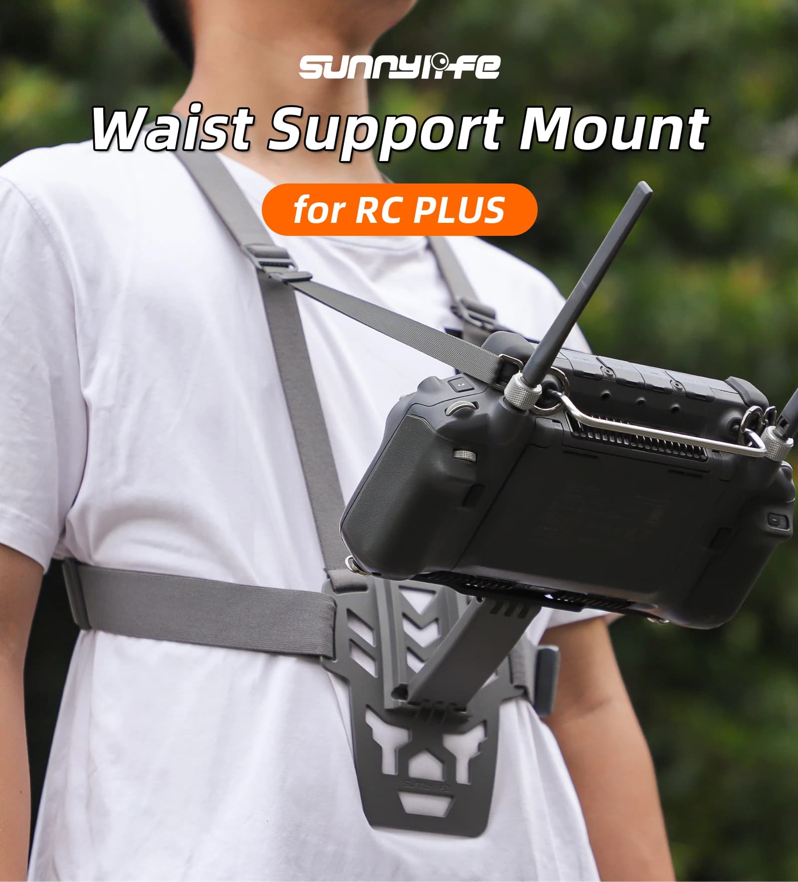 Per DJI RC Plus Staffa di supporto per pancia con telecomando Inspire 3/Matrice 300 RTK/T50/T25/T40 Staffa posteriore per petto