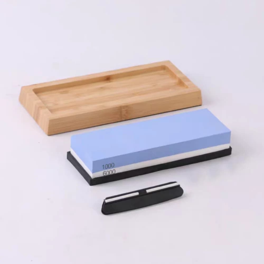 Stone for Sharpening Knives, Double Face from Gross to Fine, Fast Sharpening, Stainless Steel for Home and Kitchen