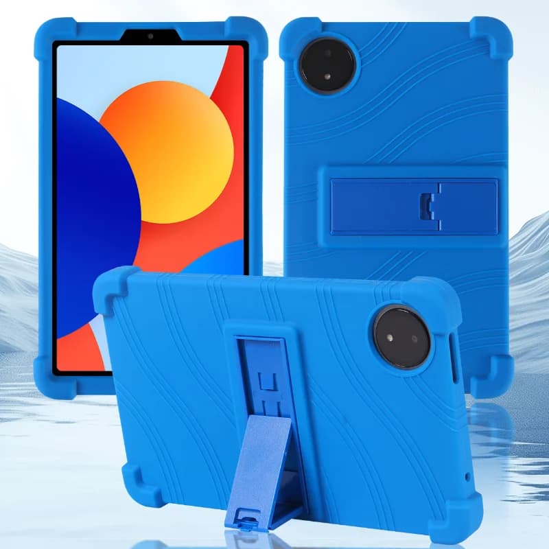 Protective Case for Xiaomi Redmi Pad SE 8.7 inch Tablets, Kids Friendly Soft Silicone Adjustable Stand Cover for Redmi Pad SE8.7