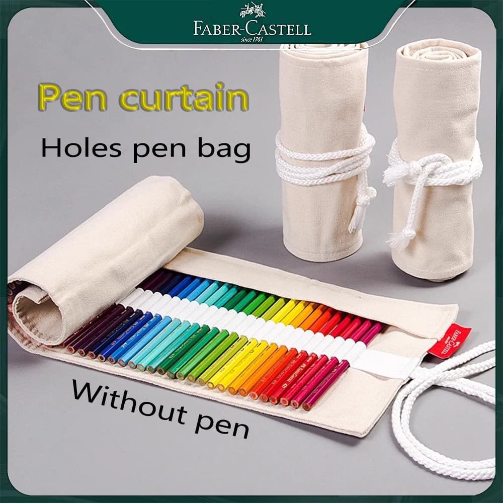 1PC 50/64/76 Fori FABER-CASTELL Matite Tenda Tela Wrap Roll Up Matita Penna Sacchetto Custodia di Cancelleria
