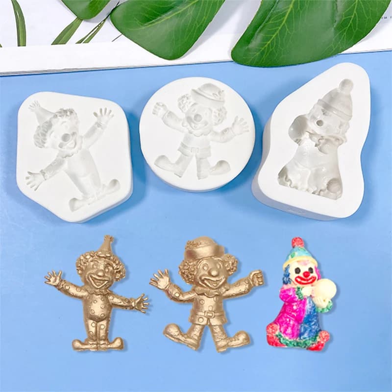 Halloween Clown series playground Jack stampo in silicone candela paesaggio con ornamenti fatti a mano fai da te stampo per caramelle al cioccolato