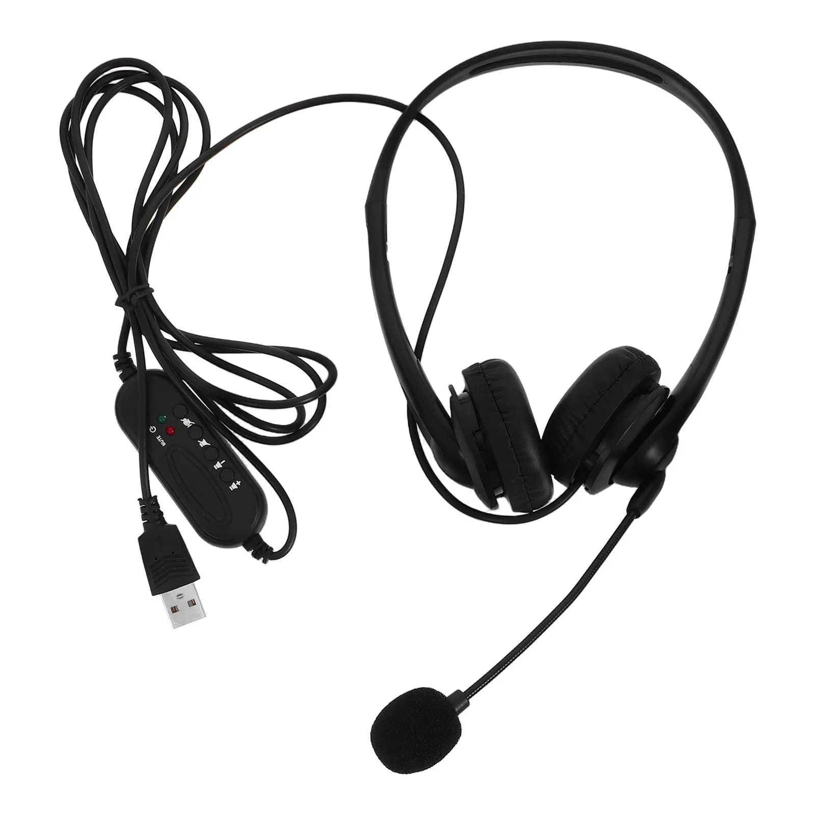 Cuffie con riduzione del rumore Cvc6.0 Cuffie USB cablate per PC, call center, ufficio, computer da gioco