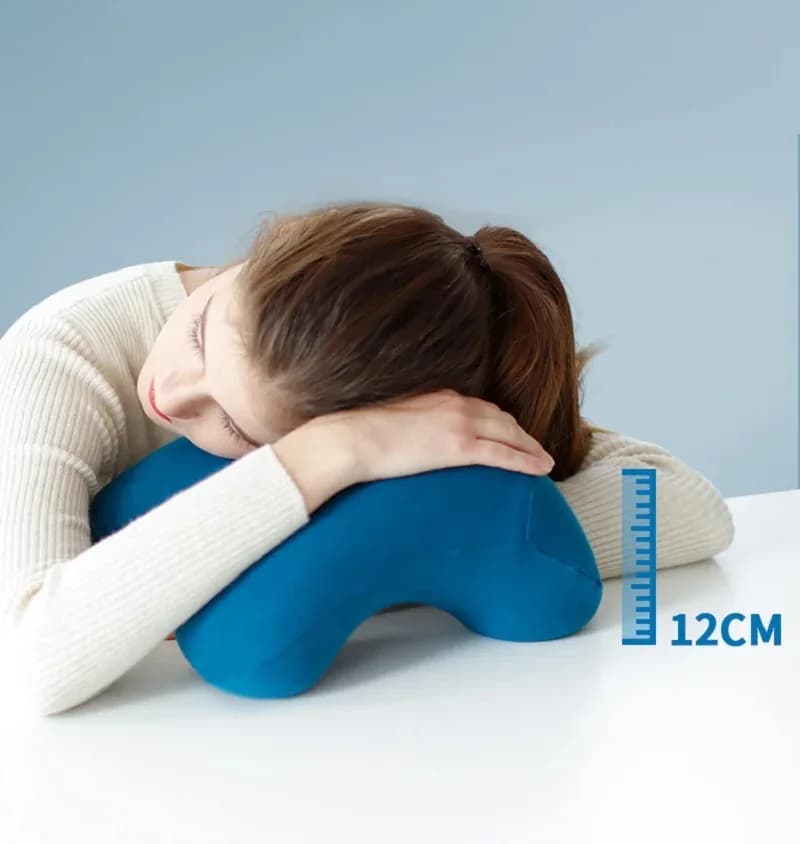 Cuscino Ergonomico Speciale per Ufficio, Supporto per Collo e Testa, per Pisolino Pomeridiano Ovunque, Cuscino da Viaggio in Memory Foam