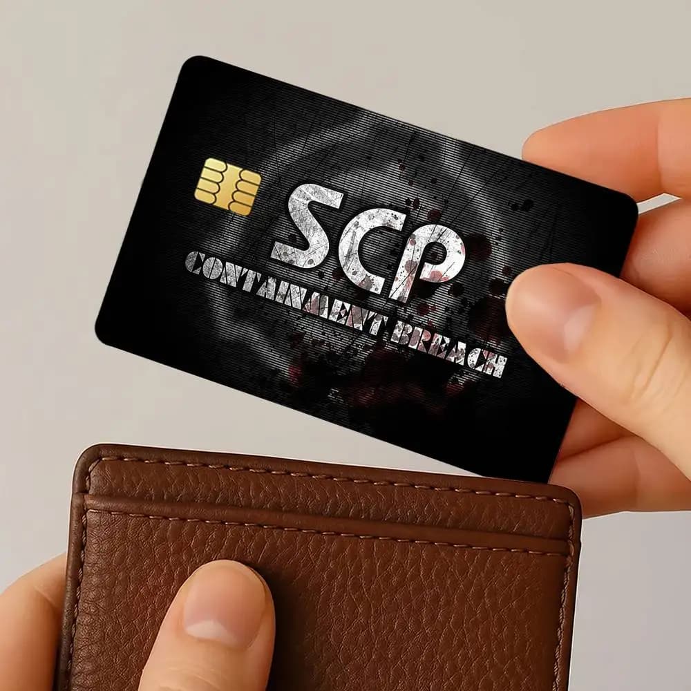 Adesivo decorativo per carta di credito S-Scp Foundation, resistente ai graffi, adatto per carte di debito e bancomat, set regalo da 4 pezzi