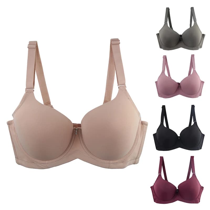 2023 nuova biancheria intima sexy di grandi dimensioni confortevole stampo sottile reggiseni a coppa piena per le donne DE Cup lingerie solida femminile
