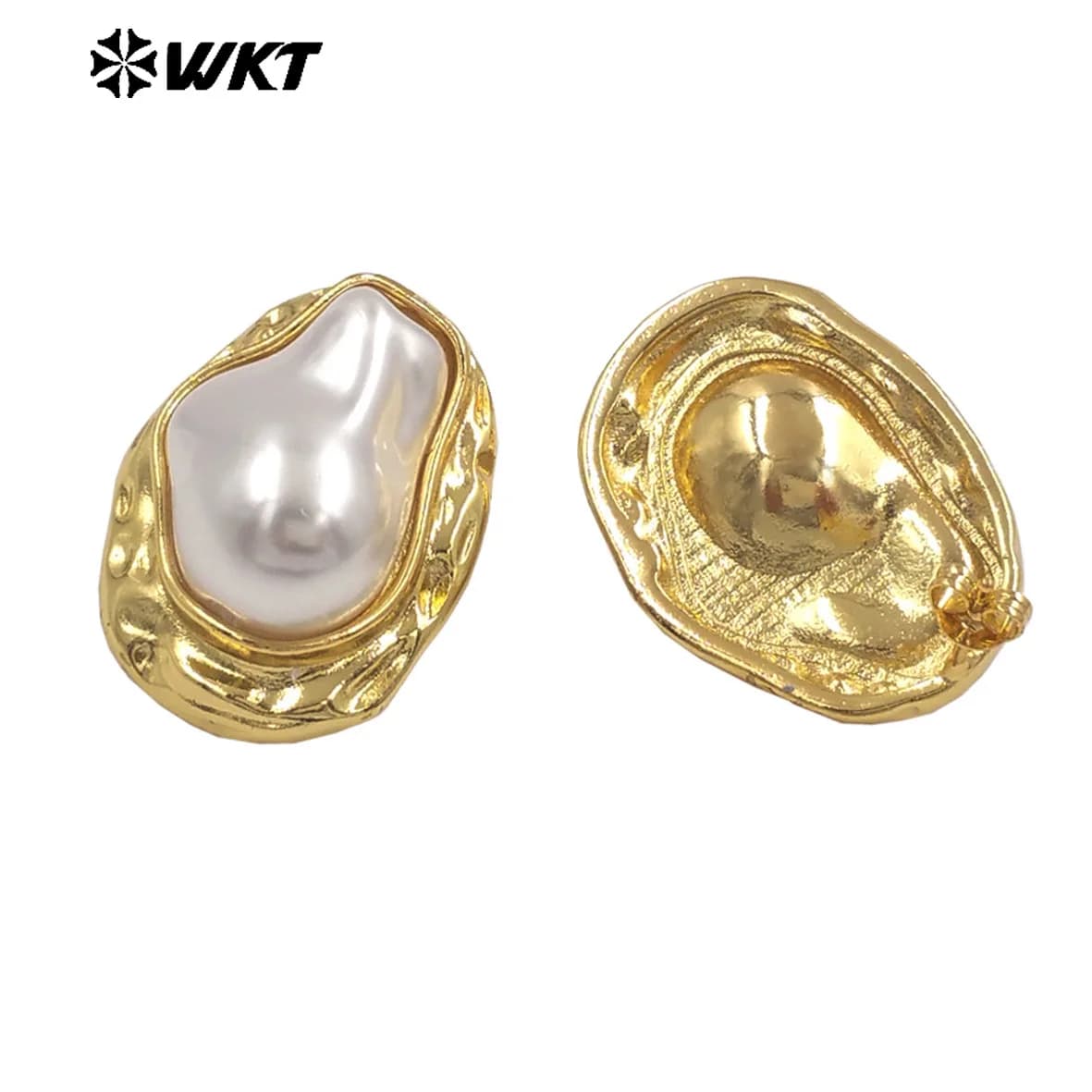 WT-MPE172 Orecchini di Perle Artificiali Lussuosi e Sontuosi con Placcatura in Oro 18k per Ragazze, Ideali per Gala Formali