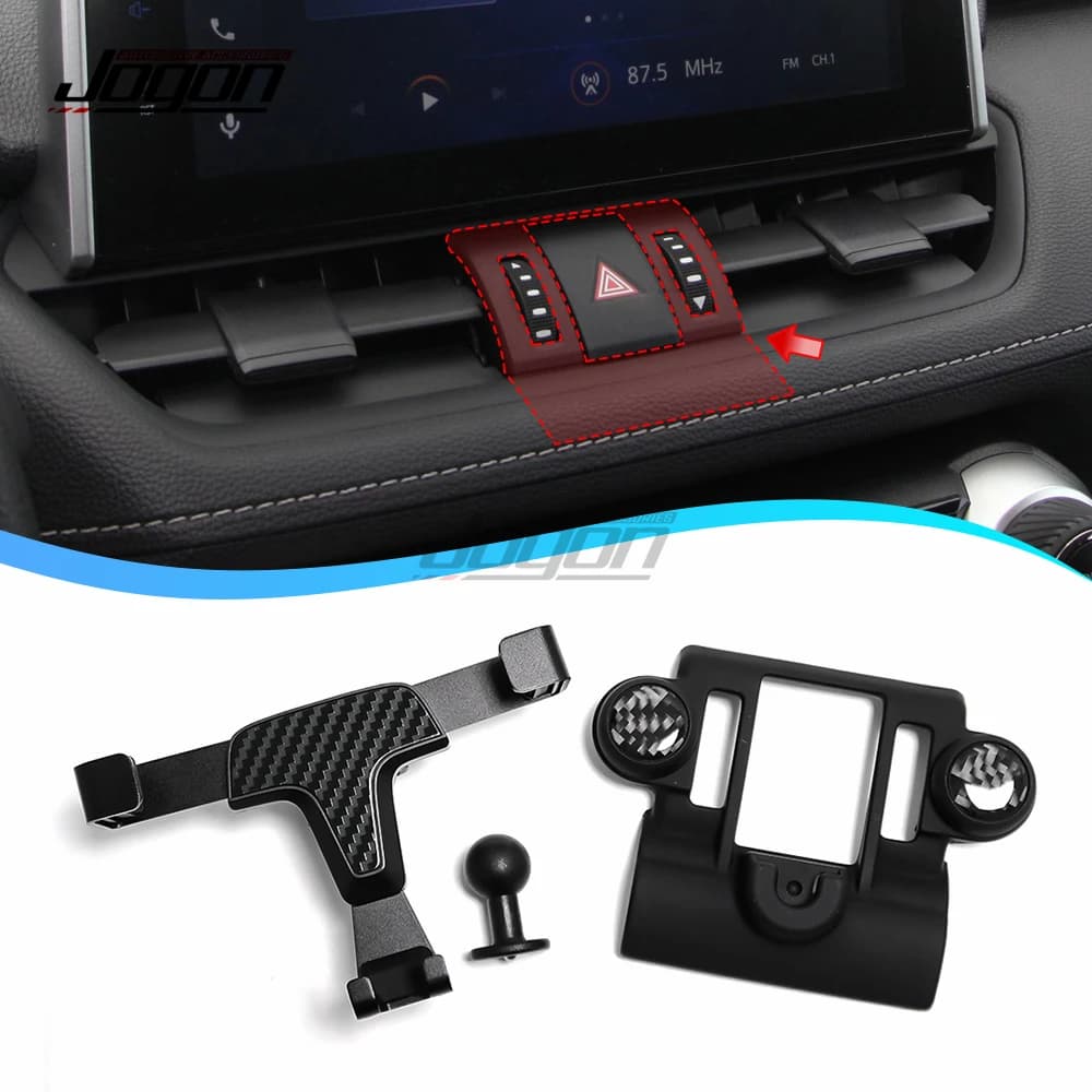 Cruscotto dell'automobile Air Vent Supporto Del Telefono Del Basamento Del Basamento Del Cellulare GPS Del Basamento di Supporto Della Copertura Trim Accessori Per Toyota RAV4 2020 2021