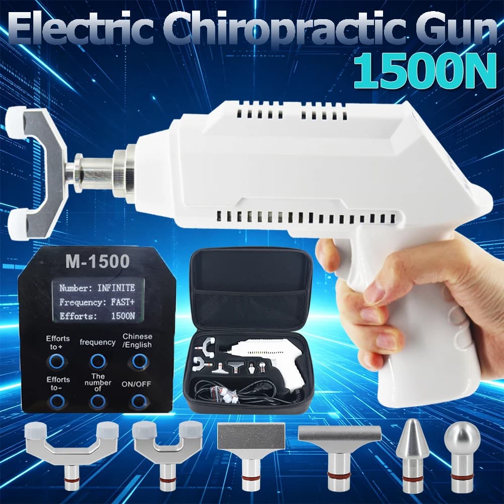 1500N Electric Correction Gun Chiropractic Adjusting Tools Adjustable Intensity Spine Corrector Body Relaxation Massager 2026