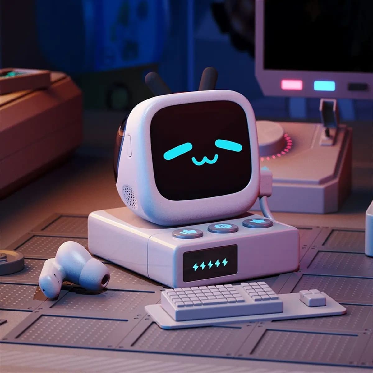 【GIORNO DEL GIORNO DI GRAZIA】 Auricolari Bluetooth Cube Face con Schermo LCD Touch, Orologio Personalizzato e Funzione Gaming