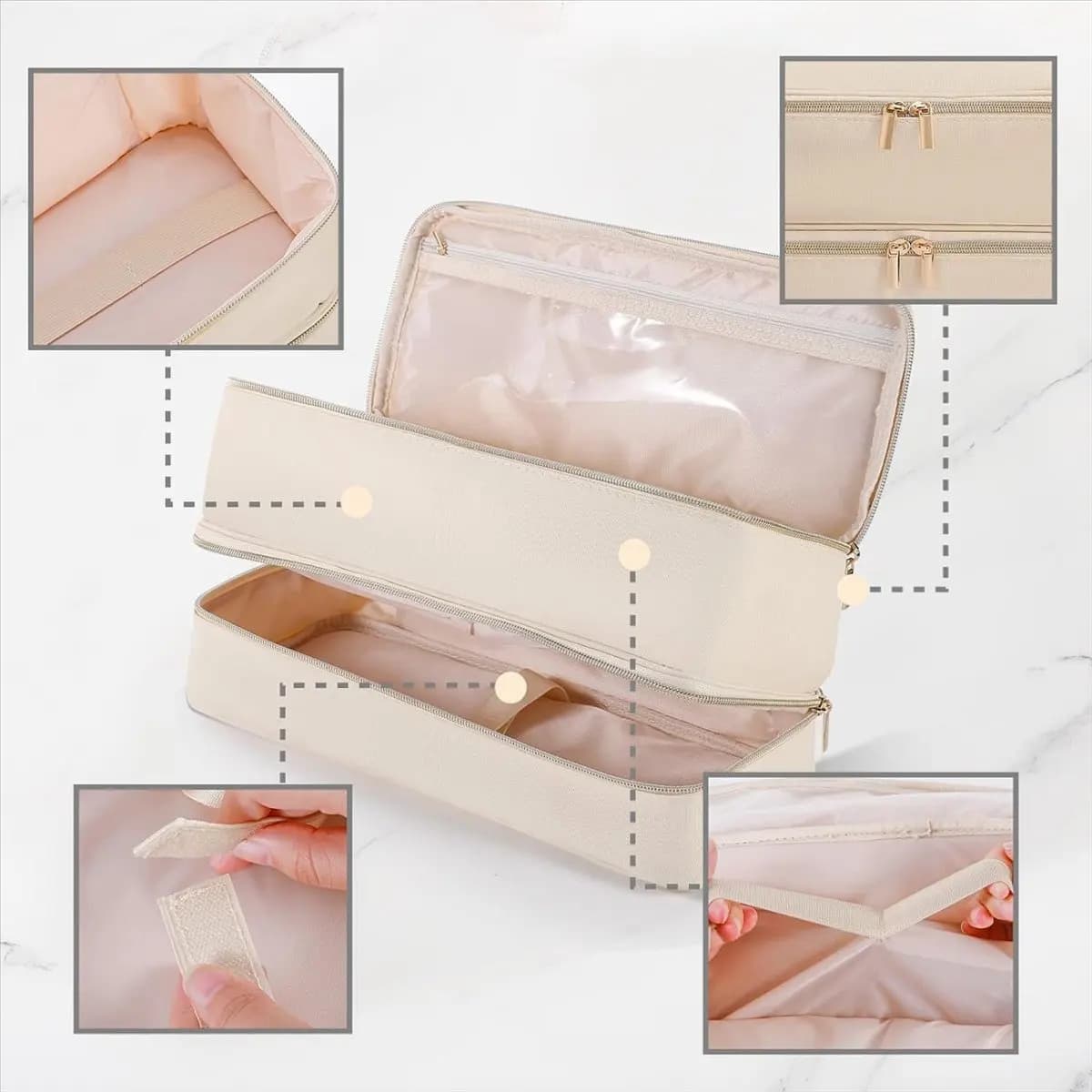 ABDD HOT Carrying Case for Flex Style, Case Compatible with / Hair Dryer, Portable Double-Layer Travel Bag