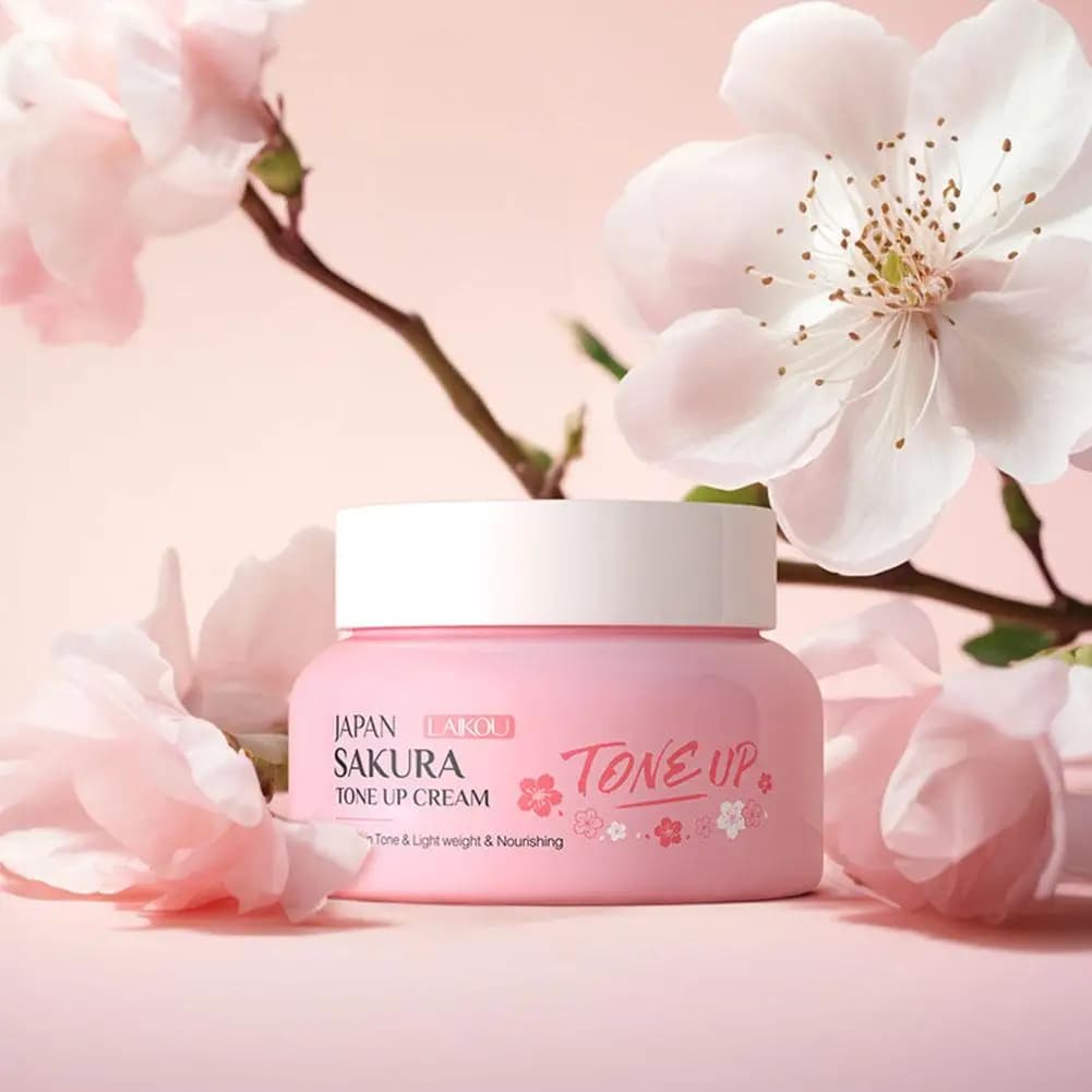 Hydrating and Uniforming Face Cream, Bright Sakura Essence, Dry Skin Hydrating, Skin Care Nutrition 60g