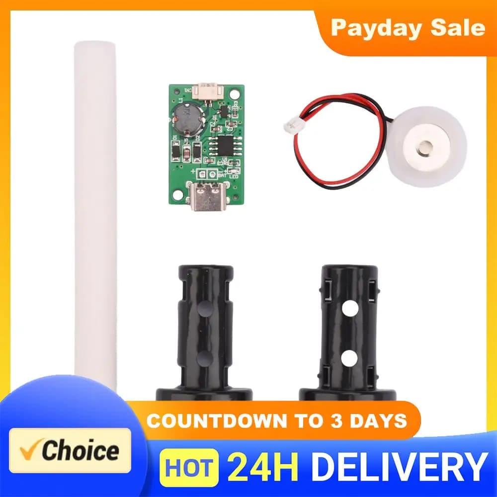 Nebulizzatore Ultrasonico USB DC5V con Foglio Atomizzatore, Mini Umidificatore, Kit Fai-da-Te, Modulo Atomizzatore per Umidificatore a Spruzzo Ultrasonico