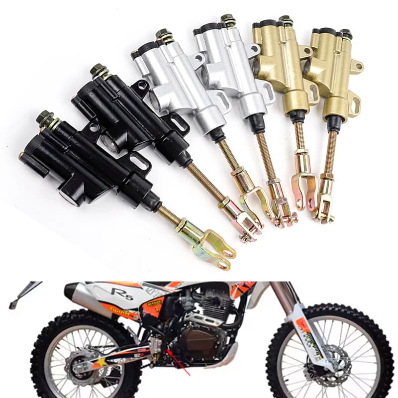 Motorcycle Rear Foot Hydraulic Brake Master Cylinder Pump For 50cc 70cc 110cc 125cc 150cc 250cc Motocross Dirt Bike ATV Quad