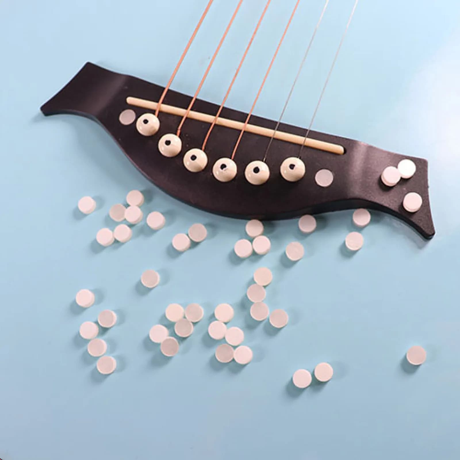 50 pz/pacco ABS 50 pz Bianco Tastiera punti Indicatori di Posizione per Chitarra Elettrica Tastiera Basso Ukulele Accessori Per Strumenti