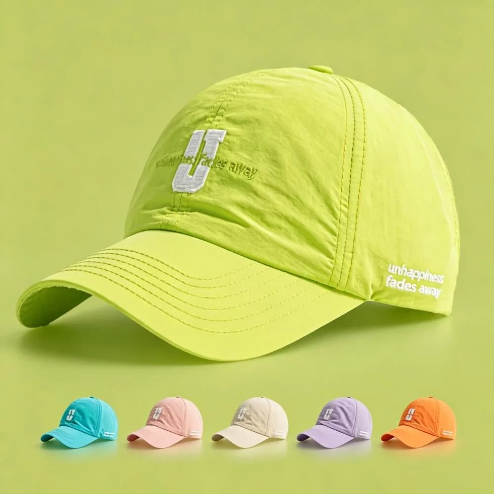 Baseball Cap Curved Brim Mesh Waterproof Embroidery Letter Hat for Men Women Outdoor Running Cycling Korean Fashion Sport Cap