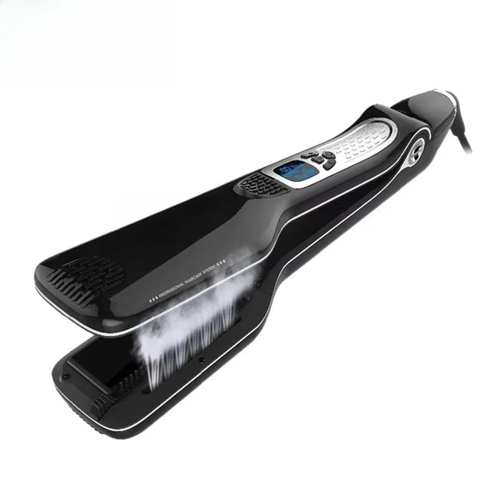 Professional Steam Hair Straightener Flat Iron Planchas De Cabello PTC Fast Heating Straightening and Curling Hair Tools