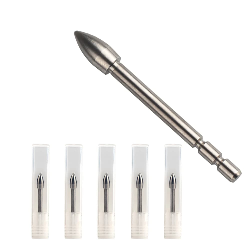Elite TG 1pcs 120gr Stainless Steel Arrow Tips 3.2mm ID Tungsten Bullet Points for Easton X10 Shaft Archery Target Shooting