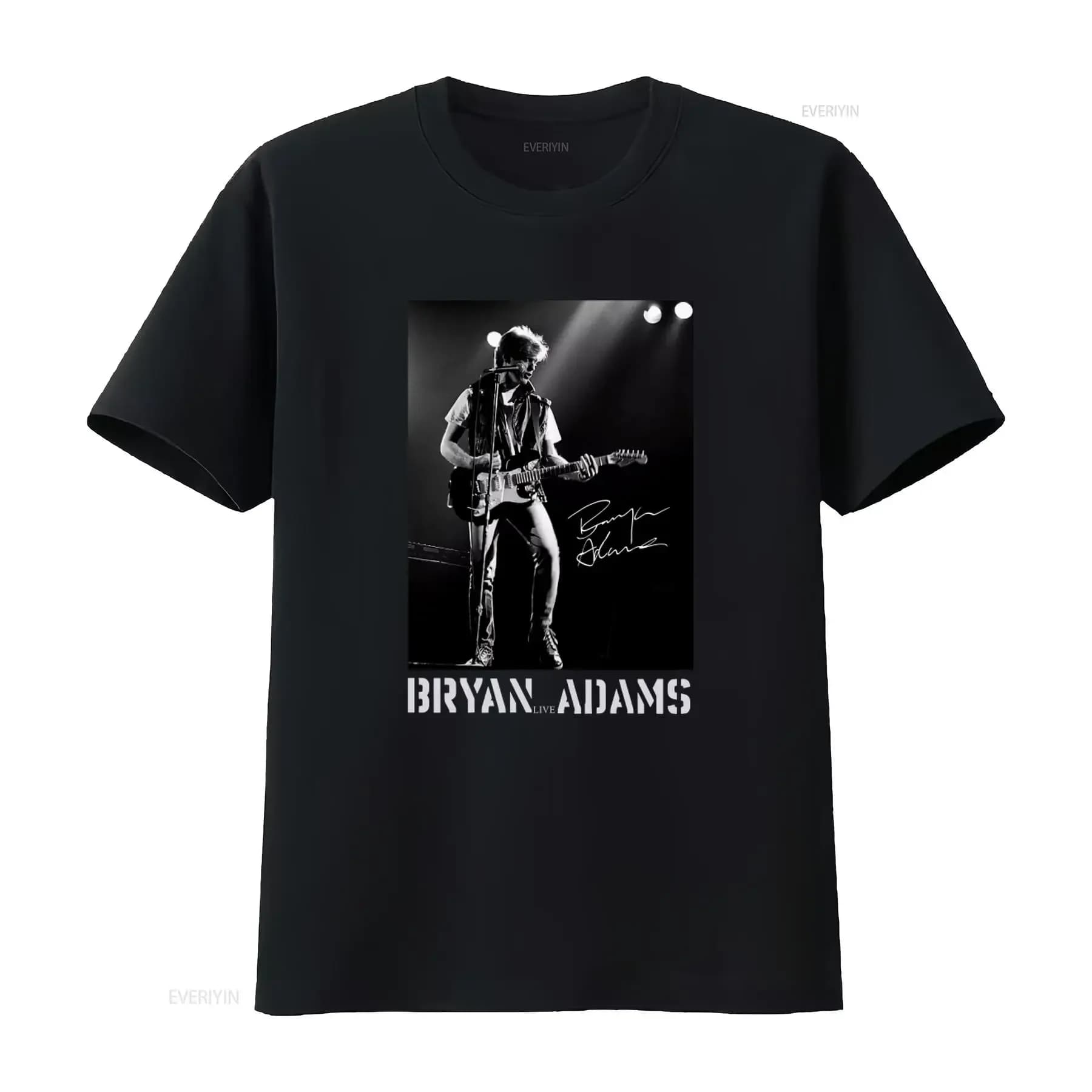 Hot Bryan Adams Live Concert T-shirt for men, for rock music fans, vintage TLL92, unisex graphics, comfortable, elasticized, for men