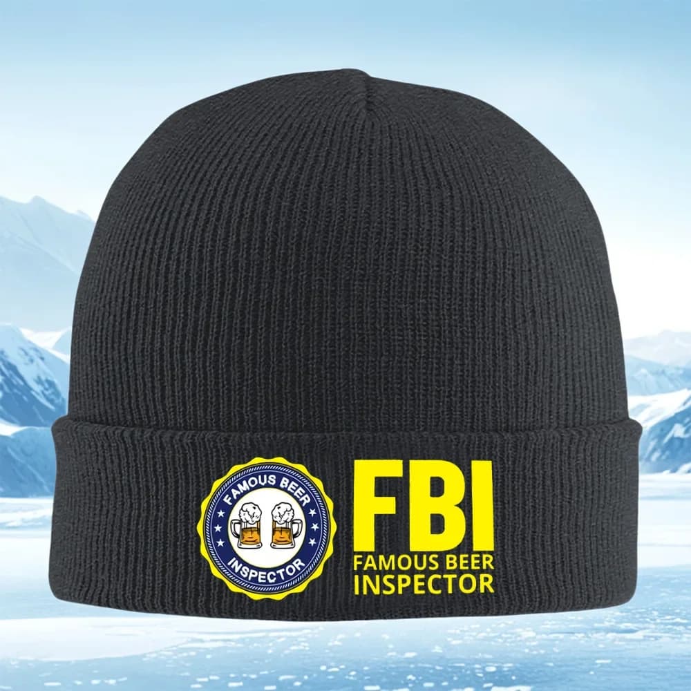 Nuove tazze da birra, stelle, distintivo dell'ispezione. Cappello lavorato a maglia unisex da uomo e da donna, per ciclismo all'aperto
