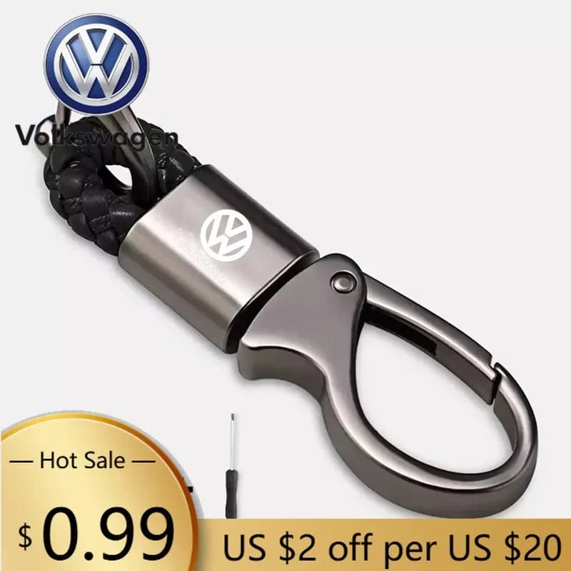 Per VOLKSWAGEN VW: Nuovo Portachiavi Universale in Lega di Zinco, Anello Portachiavi per Auto VW Volkswagen Golf Polo Passat Tiguan