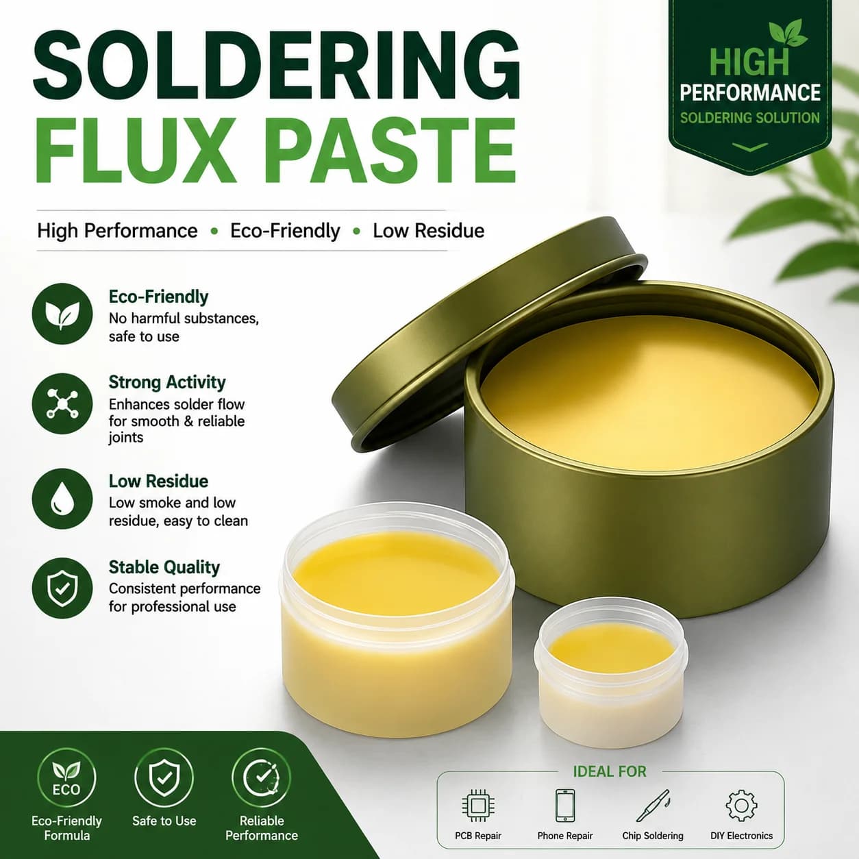 10g/30g/100g Resin Base Sauce, Lead-free Sawing Flow, Iron Repair Paste, Sawing Oil, Pond Sawing Flow