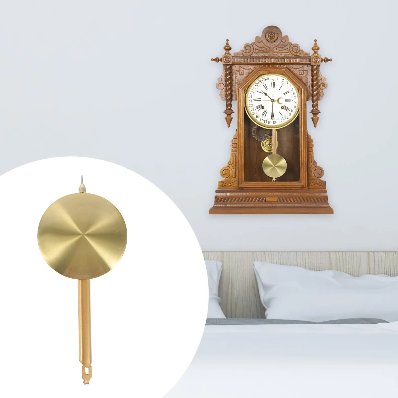 Pezzi di ricambio in metallo per pendolo orologio, pendolo di ricambio pratico per orologi da parete fai da te, per riparazioni domestiche
