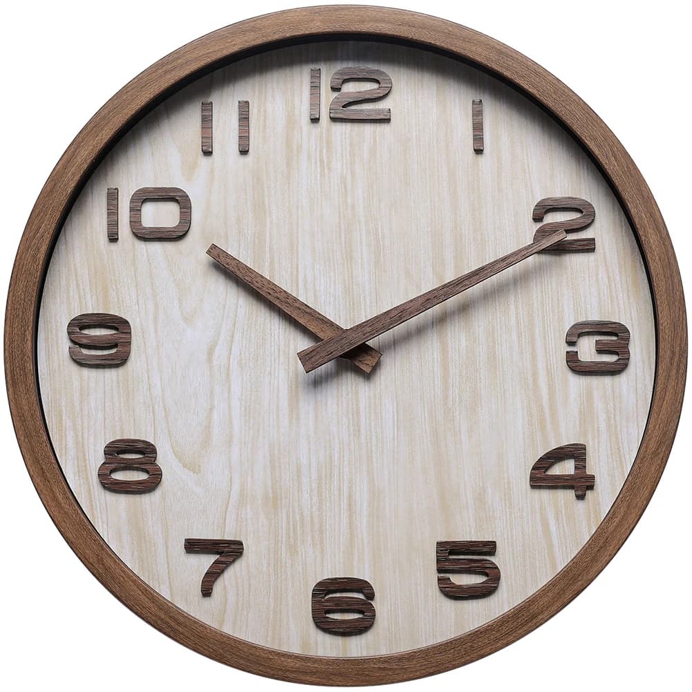 12 Inch Wall Decorative Watch, Easy to Read, With Big Numbers, Silent