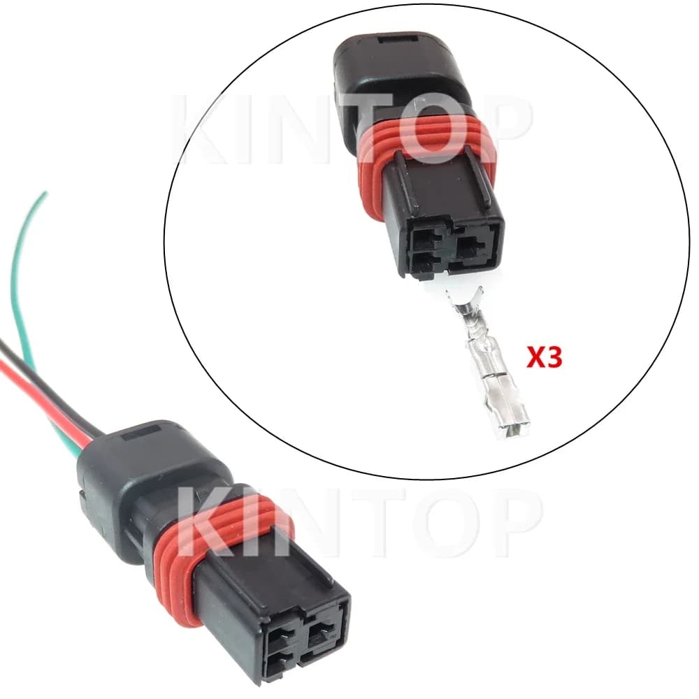 1 Set 3 Pin Terminale di cablaggio per auto Presa AC Assemblaggio Accessori auto Automobile Sensore albero a camme Connettore impermeabile con fili
