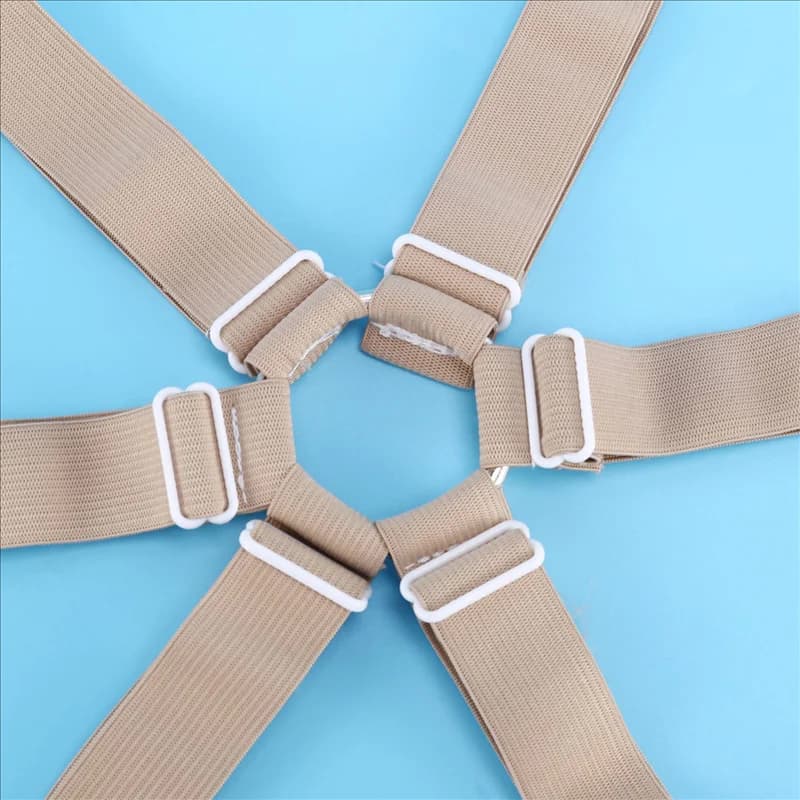 ABMH-2X Bed Sheet Holder Straps Adjustable Elastic Band Fitted Bed Sheet Holder Fasteners Suspenders Clip