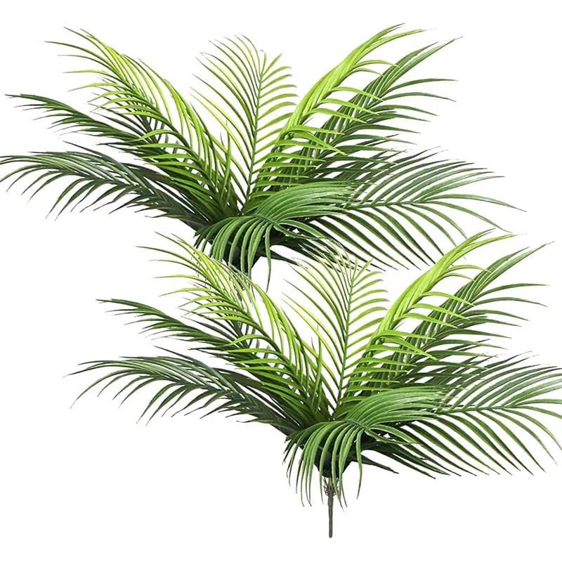 20.47 inches 9 leaves artificial tropical plants branch of palm trees fake green leaves for carnival decoration in the jungle of home garden office