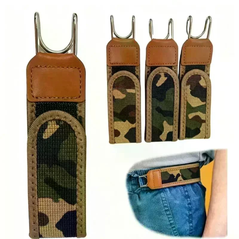 Metal Hook Stretch Waistband Adjustable Comfortable Elastic Waist Belt For Daily Work Carry